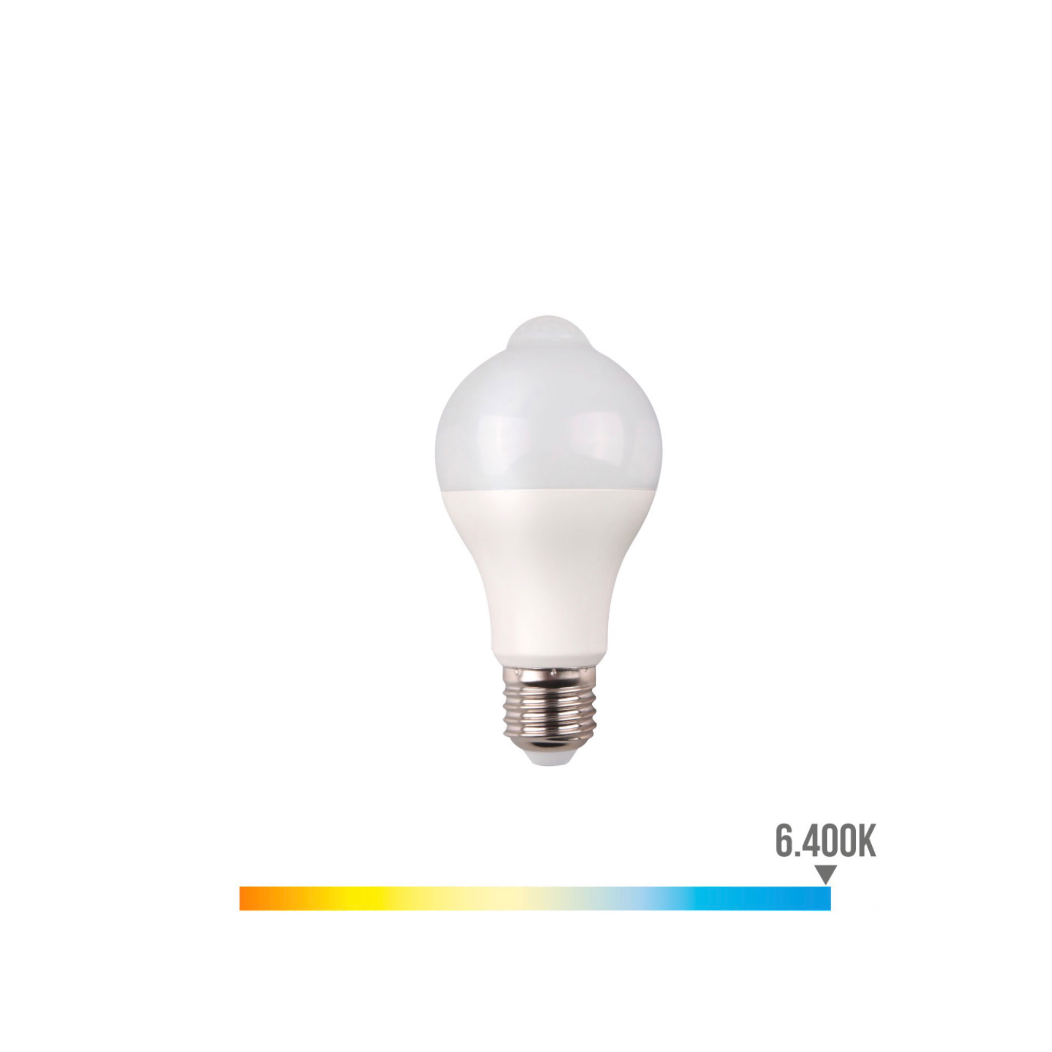 LAMPADA STANDARD LED COM SENSOR DE PRESENÇA / CREPUSCULAR E27 12W 1055 Lm 6400K LUZ FRIA 